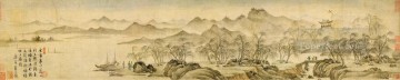 Chino Painting - Paisaje Tang yin chino antiguo